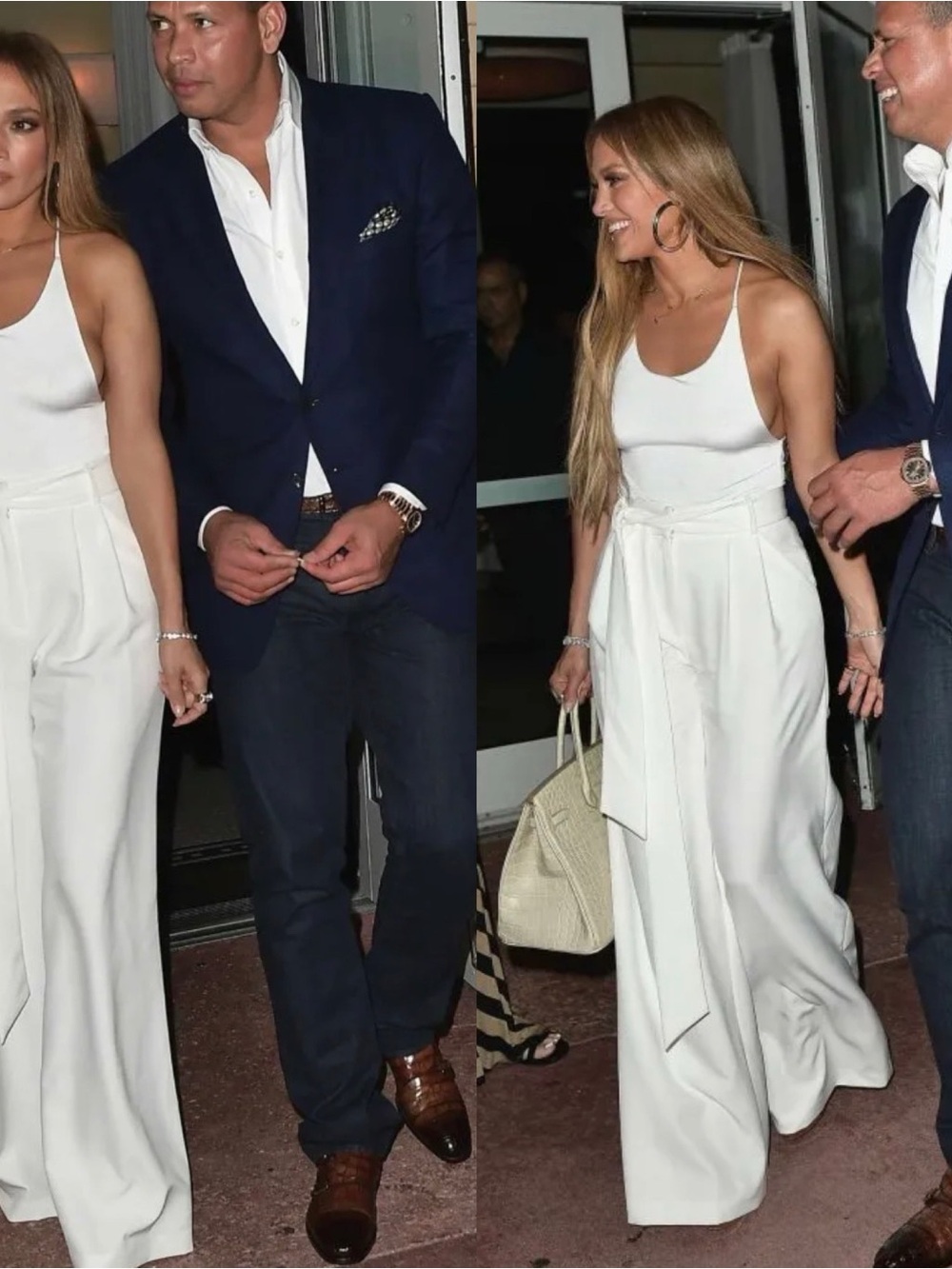 Milly White Italian Cady Trapunto Trouser JLo 12 NWT